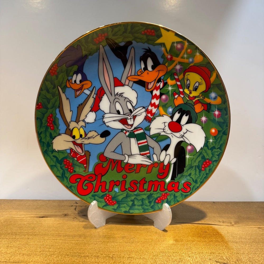 Vintage 1991 Looney Tunes Christmas‎ Limited Edition Fine Porcelain Plate W6500